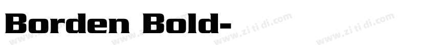 Borden Bold字体转换